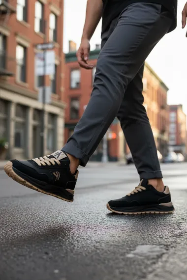 Adidasi barbati casual, negri A2571